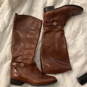 tory burch saddle leather riding boot